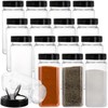 Hacaroa 16 Pack 20 Fl Oz Plastic Spice Jars with