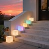 8-in Solar Cube Light Outdoor Waterproof, 16 Colors Illuminate Cube