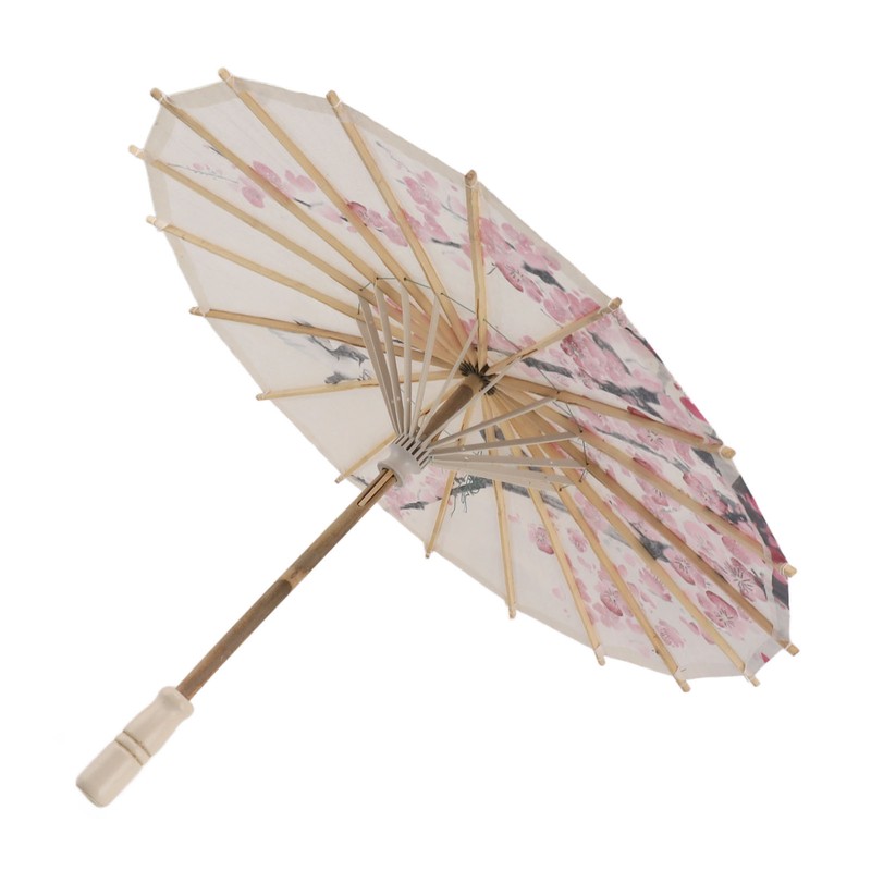 Chinese Oiled Paper Umbrella Handmade Paper Umbrella with Wood Handle