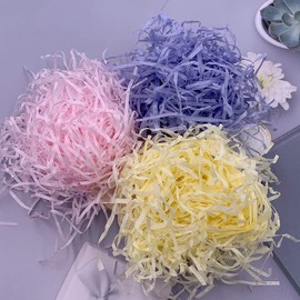 Suponey 12 Colors Easter Grass Raffia Paper Shreds Easter Basket Grass Paper Filler for Gift Wrap Party Decoration