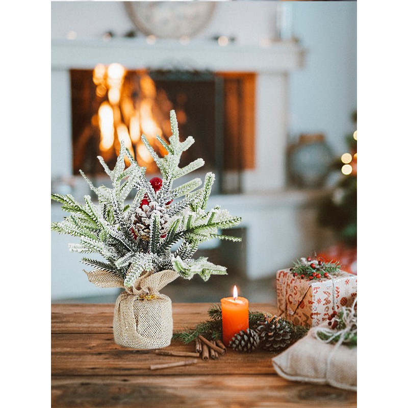 Desktop Xmas Tree Small Simulation Tabletop Decorative Xmas Trees for
