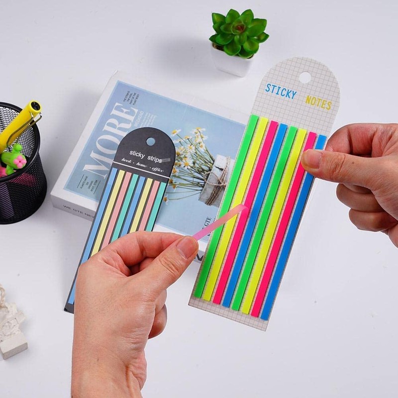 320Pcs Transparent Highlighter Tapes，Removable Sticky Tabs for Annotating Books, Long
