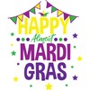 CafePress Happy Almost Mardi GRAS Louisia Snowflake Ornament, 3.5"x3.5"