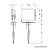 ledscom.de FLIN LED Garden Spotlight with Ground Spike and Plug