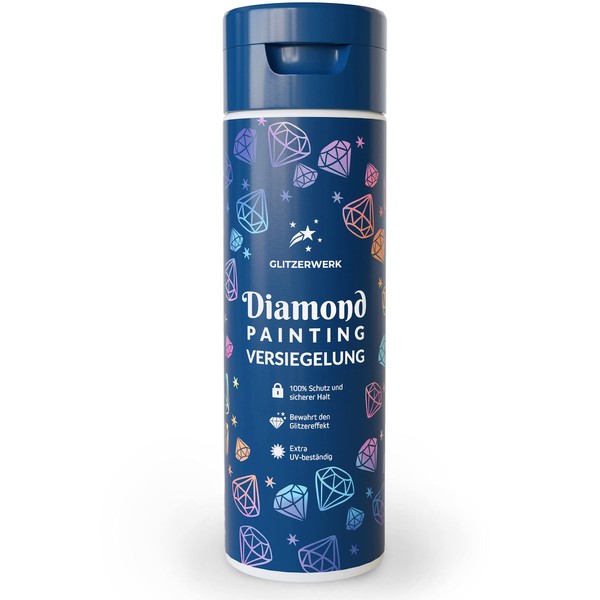 Glitzerwerk Diamond Painting Sealant, For Radiant Glitter Pictures & Firm Hold of Your Stones, 250 ml