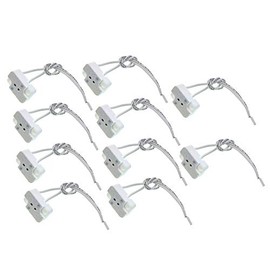 10pcs Glo-shine Mr16 Mr11 or G4 Socket,wire LED Halogen Lamp Ceramic Wire Connector Base Socket Adapter Mr16 Mr11 G4 Socket (Square,Pack of 10)