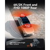 Yabdbg Dash Cam Car Front Rear 4K/2K + 1080P with