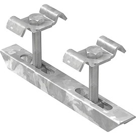 FeNau | Double clamp for grate height 40-50 mm and MW: 30/20 mm, S235JR, hot-dip galvanised, grate protection, grate attachment
