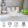 BSTKEY 13 Oz White Ceramic Gravy Boat with Tray and