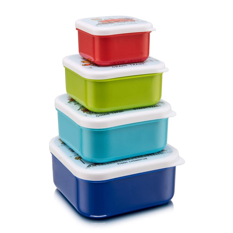 Tyrrell Katz Kids Snack Boxes with Trains Print - Children's
