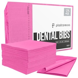 Baberos dentales desechables de 33.02 x 45.72 cm, 125 unidades (paquete de 1) – 3 capas impermeables para tatuajes para pacientes – Funda de bandeja para dentistas o médicos y suministros para cubrir