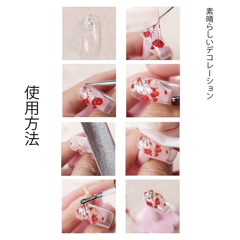 YFFSFDC Nail Pressed Flowers Dried Flowers for Nail Art Resin