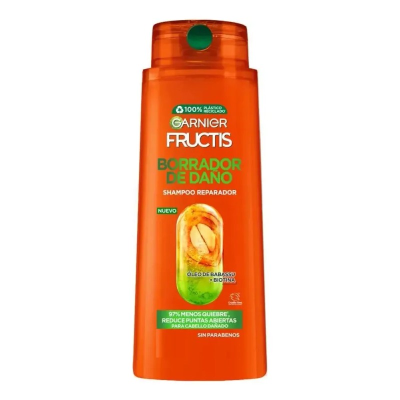 Shampoo Garnier Fructis Borrador de Daño con Biotina Largo Perfecto