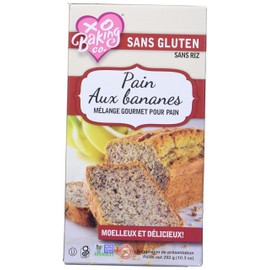 XO Baking Co. Gluten Free Gourmet Banana Bread Mix; Non-GMO; Kosher; Rice Free; Dairy Free; Peanut Free; Soy Free, No Preservatives; No Artificial Flavors or Colors, 10.3oz