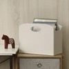 EZDeco Magazine Holder Foldable Magazine Rack Floor PU Leather File