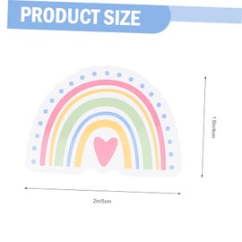 SHOWERORO 100Pcs Cartoon Rainbow Stickers Vibrant Cloud Decals for Indoor Decoration for Rooms Scrapbooks Laptops and More for Home and Party Use