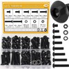 172 Pieces M6 Screws Nuts Washers Set Black, Sutemribor M6