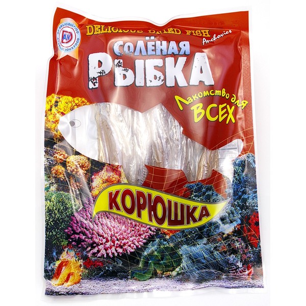 "KORUSHKA" (Dried Fish) "THAILAND", Vacum Packed in Plastic Bag, 165g. "AV Delicious"