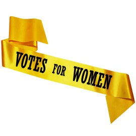 My Pretty Little Gifts Votes for Women Sash | Fancy Dress Costume Suffragette | Emmeline Pankhurst - Adults Kids Child Size - YELLOW