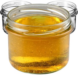 KADAX Small Preserving Jars 235 ml, Fi82 Mini Jars for Honey and Spice, Jam Jars with Lids, Airtight Jars for Gifting (Without Lids, Pack of 10)