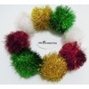 PETFAVORITES Bushy Sparkle Ball Cat Toy, Interactive Glitter Pom Pom