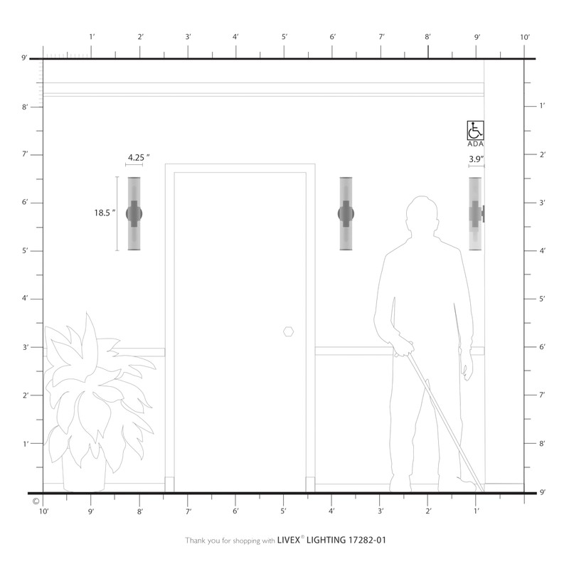 Livex Lighting 17282-01 Banca Collection 2 Light ADAVanity Sconce, Antique