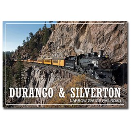 Durango and Silverton Narrow Gauge Railroad, Colorado Travel Refrigerator Magnet Size 2.5" x 3.5"