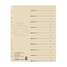 Herlitz A4 Manilla Divider - Beige