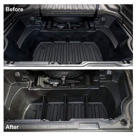 HAKA TOUGH Trunk in-Bed Dividers,Trunk Cargo Dividers Compatible for 2017-2024 2025 Honda Ridgeline Accessories Rear Storage Box partition Replace OEM# 08U35-T6Z-100