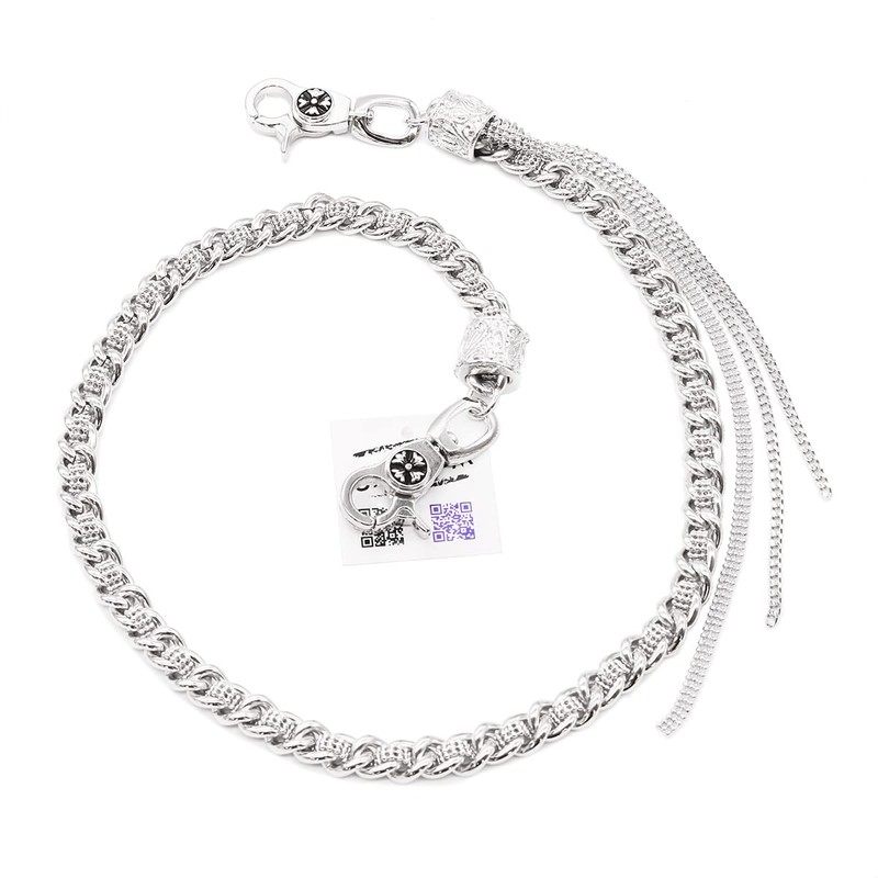 [UNIQSUM] Small Ball Tassel Round Coil Wallet Chain Biker Punk