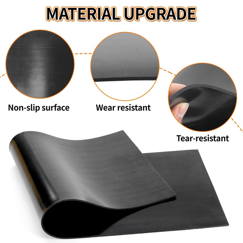 OULEME 26x9 Heavy Duty Rubber Mat, Anti-Slip Rubber Pad for
