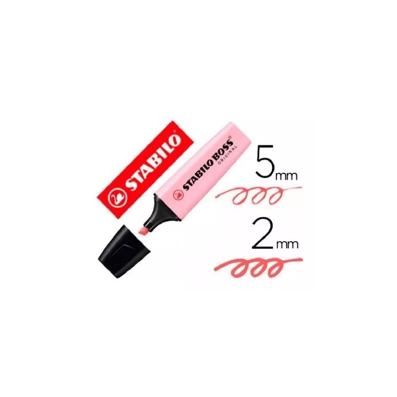 Stabilo Caja Con 10 Marcatextos Stabilo Boss Pastel Rosa 70/129