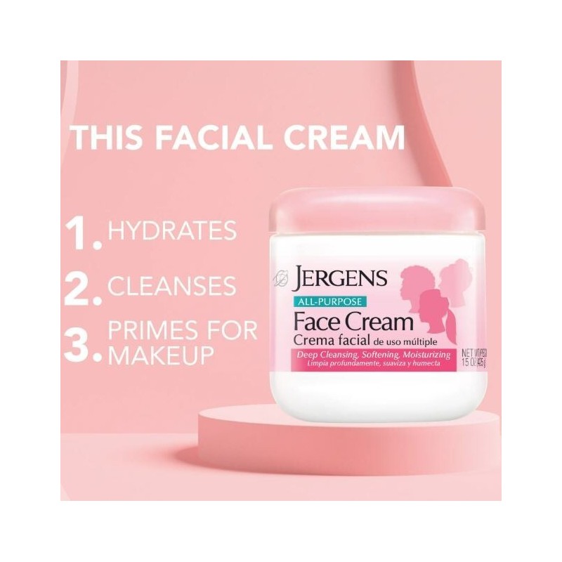 Jergens (2 pack) Jergens All Purpose Face Cream, Deep Cleansing