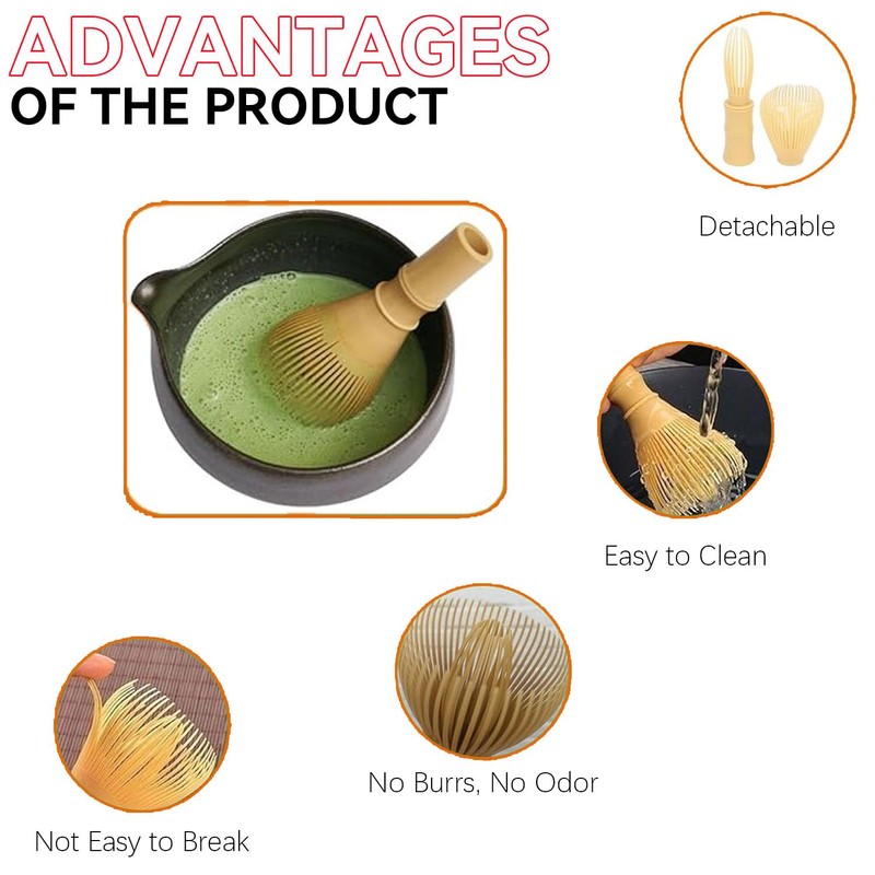 MURANEST Matcha Whisk - PP Resin Chasen for Matcha Tea,