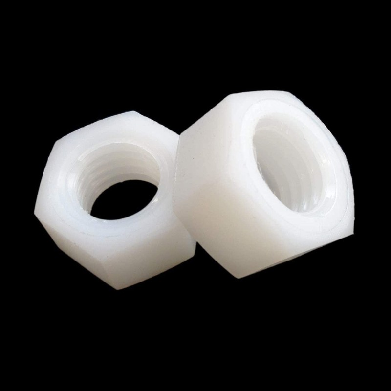 TERF® M10 Hex Hexagon Nut M10 (10mm) White Nylon Hex