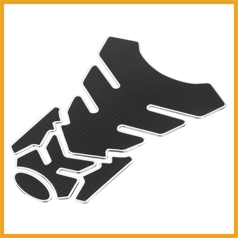Partuto Motorcycle Fuel Tank Protector PVC Rubber Pad Emblem Badge