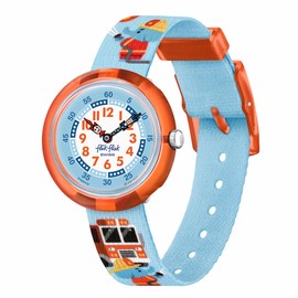 Flik Flak Unisex Kids Watch Casual Blue Bio-sourced Quartz FIRE Stopper