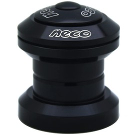 Neco Threadless External Bearing Headset Road Bike Fixed Gear Headset 1" 30MM 25.4-26.4mm/27mm (26.4MM Black)