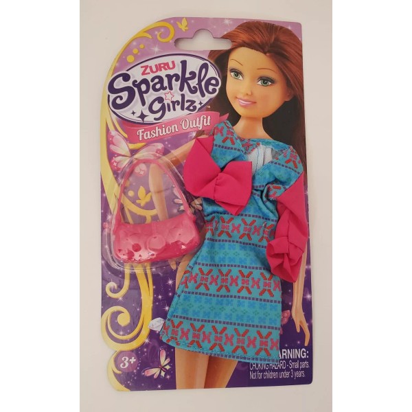 Zuru Sparkle Girls Fashion Outfit - Pink and Teal w/Purse