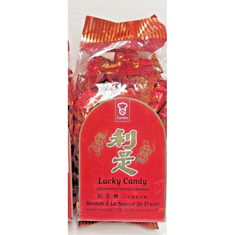 GARDEN Lucky Candy Strawberry Flavor, (Pack of 6)