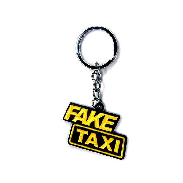 AXLorange Keyring Fake Taxi Metal 1 Piece Approx. 5 x