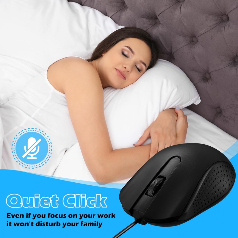 36 Pack Wired Mouse Bulk Computer Mouse Wired with Ergonomic