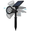 Solar Spot Lights Outdoor Waterproof Solar Powered Spotlight Landscape Lighting