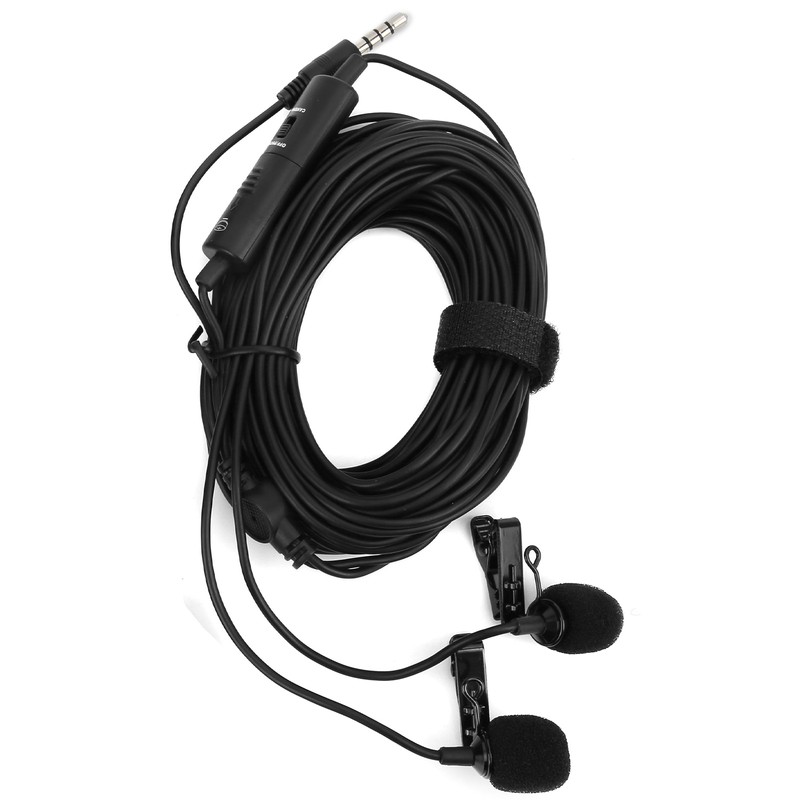 Lavalier Microphone Deep Noise Reduction Clip On Lapel Mic for