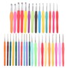 33Pcs Crochet Hook Set Aluminum Crochet Needle TPR Soft Handle