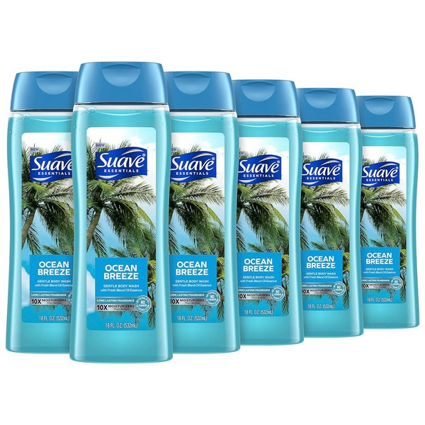 Suave Moisturizing Body Wash, with Ocean Breeze Scent and Vitamin