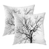 Batmerry Black White Pillow Cover 18x18 Inch Set of 2,