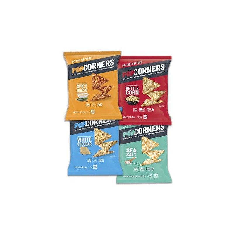 Pop Corners Chip Variety Pack with Individual Bags Variety Pack