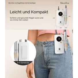 MelodySusie Portable Nail Cutter 30000 RPM, SC320F Professional Wireless Electric Nail File for Acrylic Nails Gel Polishing Removal, File Nail Set for Manicure Salon Home (White)