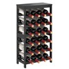 MOGELAFOO 6 Tier Bamboo Wine Rack Freestanding Floor, 24 Bottles